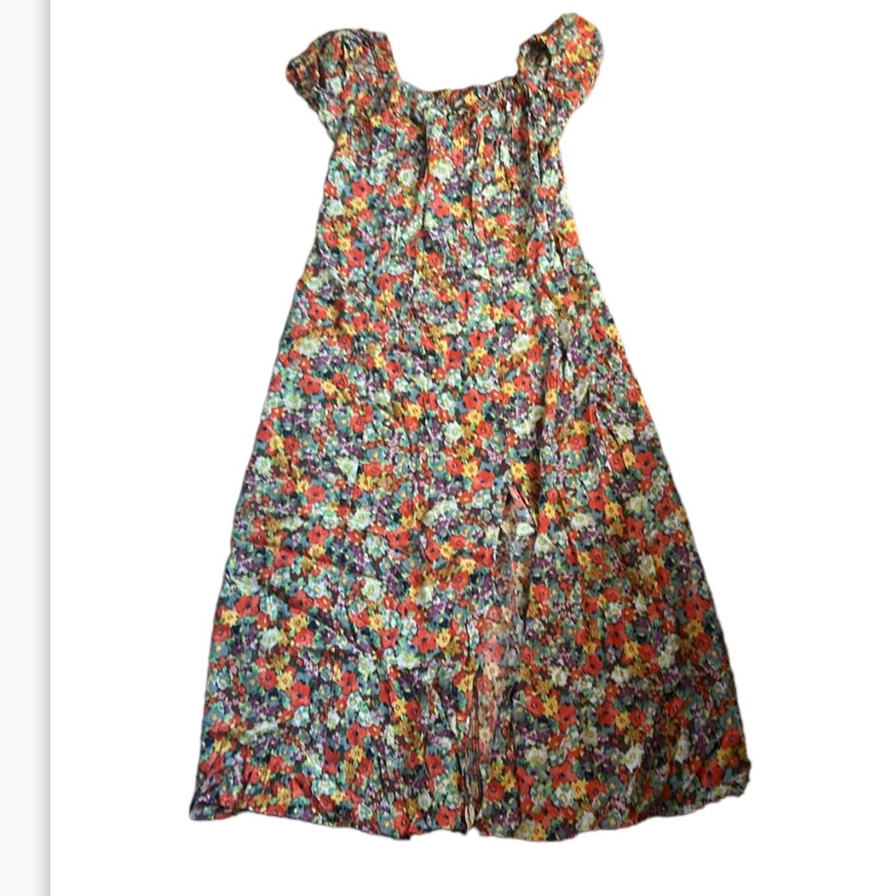 H& M front slit floral NWT dress size medium